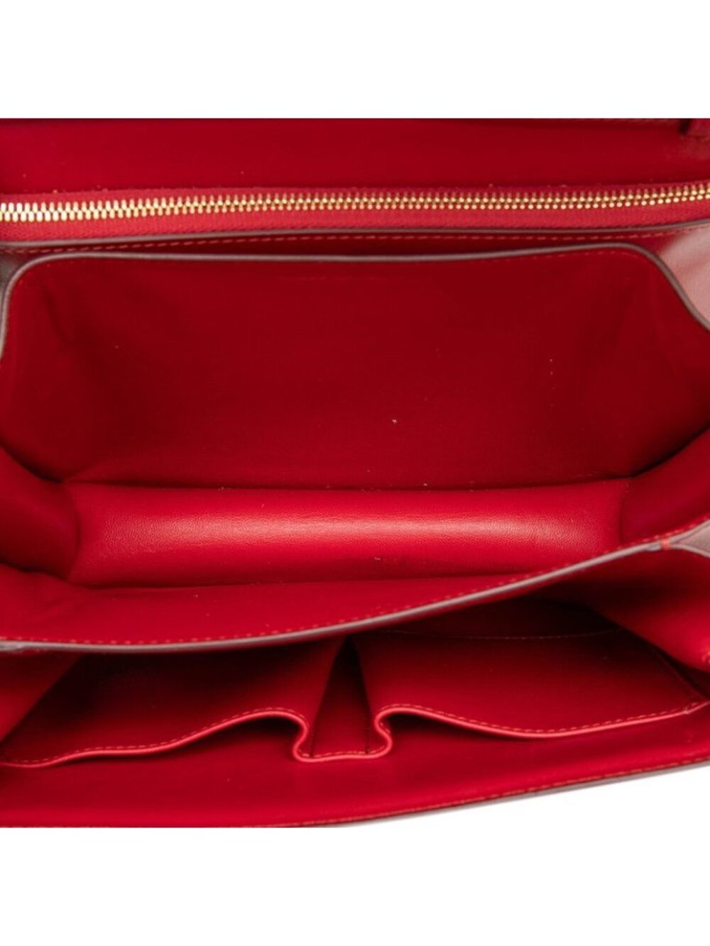 Celine Classic Box Crossbody Shoulder Bag Red Leather - Picture 4 of 7